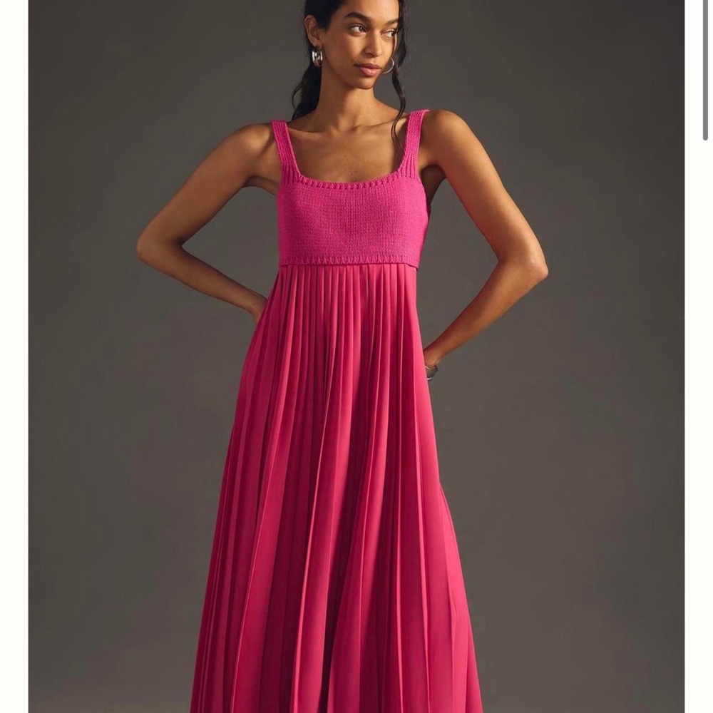 Anthropologie Pink Maxi Dress